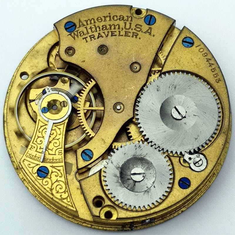 Waltham 16s Traveler Model 1899 Pocket Watch Movement 10944553
